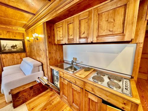 Kuchyň nebo kuchyňský kout v ubytování Ca del Rio - Cortina