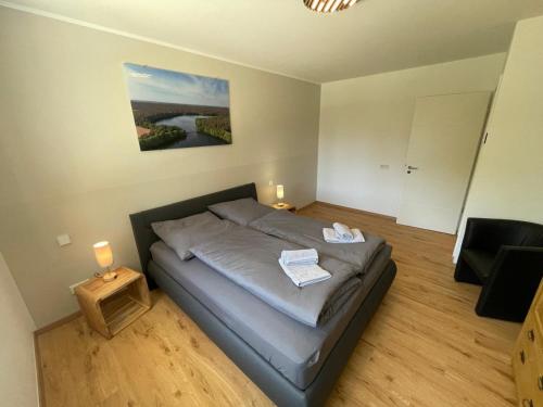 Ένα ή περισσότερα κρεβάτια σε δωμάτιο στο Ferienhaus Rechlin