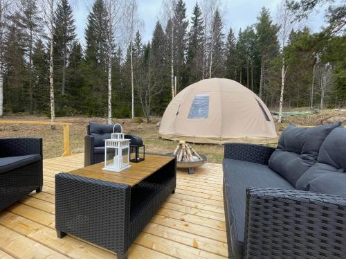 Χώρος καθιστικού στο Family Glamping in a Forest