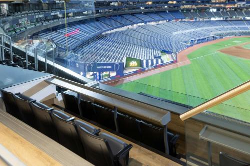 an empty stadium with a baseball game in it at Toronto Marriott City Centre Hotel in Toronto