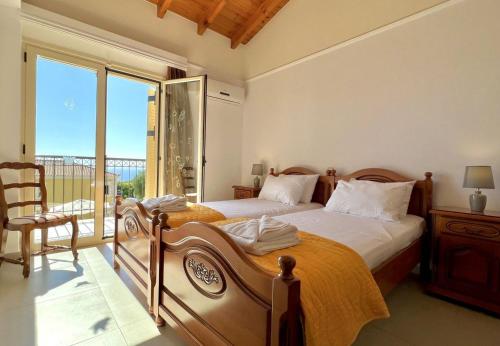 Кровать или кровати в номере Villa Allegra