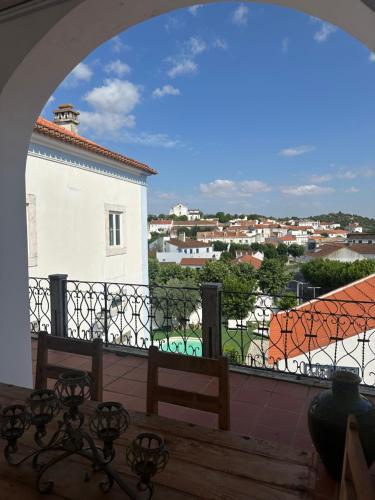 a view from the balcony of a building at Solar de Arrayollos by PURUS in Arraiolos