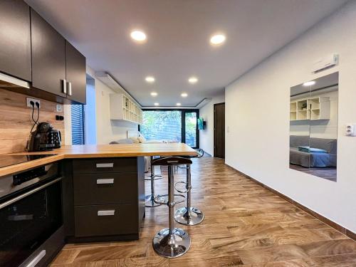 Dapur atau dapur kecil di Apartman Bluna