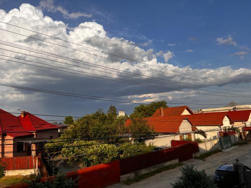 a row of houses with red roofs at Vila Ovi Salin in Turda