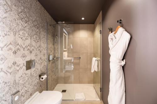 a bathroom with a toilet and a shower at Dolce by Wyndham Versailles - Domaine du Montcel in Jouy-en-Josas