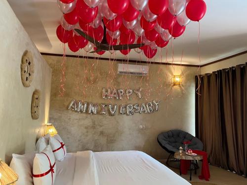 Letto o letti in una camera di Safaya Luxury Villas - Adults only