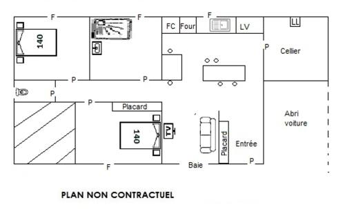 a floor plan of a house with at Chez nicolas in Sendets