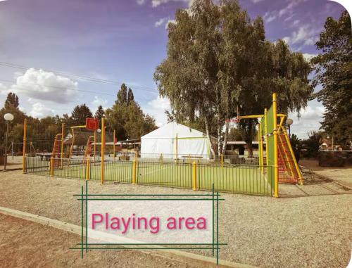 a playground with a play area in a park at Mobile-Home near to Europa Park, Rulantica in Boofzheim