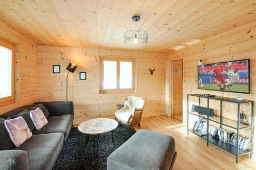 TV a/nebo společenská místnost v ubytování Appartement La Manna