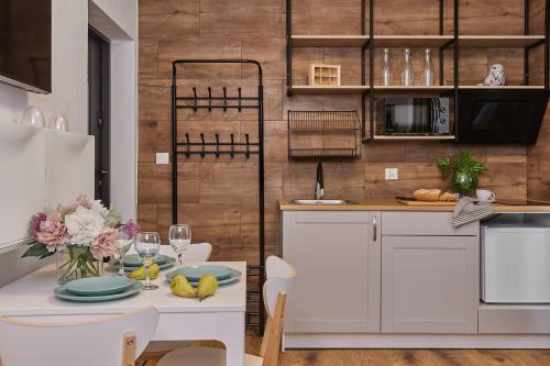 Kuchyň nebo kuchyňský kout v ubytování Apartamenty Śniadanie do Łóżka
