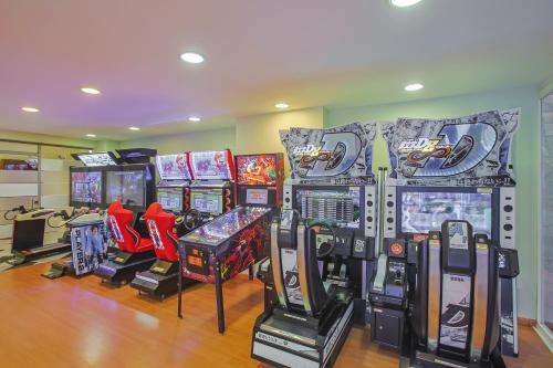 Fitness centrum a/nebo fitness zařízení v ubytování Hotel Moon Dreams Portomagno