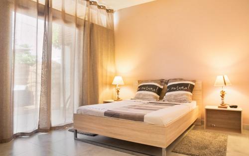 Postel nebo postele na pokoji v ubytování Villa Saline