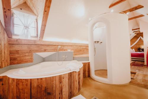 Cama o camas de una habitación en Roanwirt