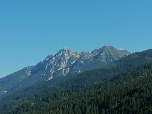 a view of a mountain range with trees at Lexahaus in Liesing