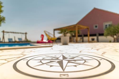 a close up at Unique Villa V with large pool in Benkovac