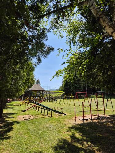 a park with a bunch of play equipment in the grass at Hotel Junior in Kopaonik