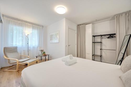 Ένα ή περισσότερα κρεβάτια σε δωμάτιο στο Descanso & Salud by Clabao