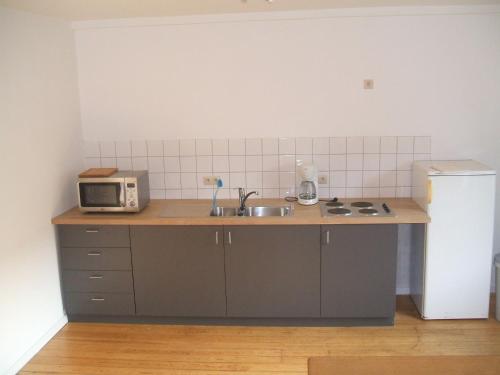 Cuisine ou kitchenette dans l'établissement le chaumont