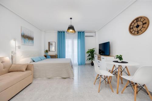 Χώρος καθιστικού στο Beautiful Studio Del Cura Beach