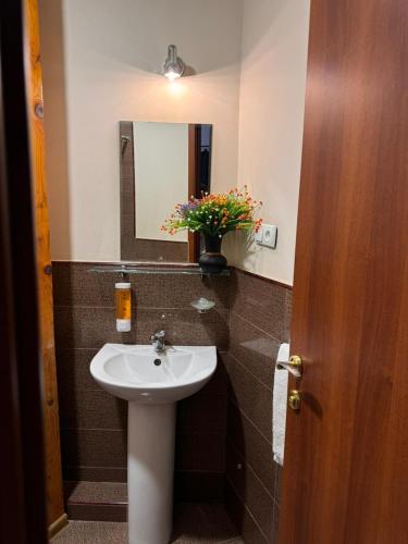 Koupelna v ubytování Hotel Aleksandria