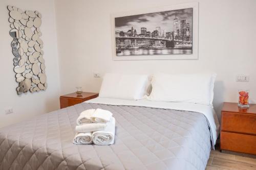 Postel nebo postele na pokoji v ubytování Alba apartments