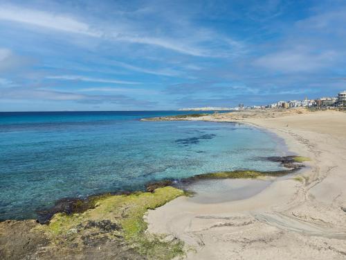 an aerial view of a beach and the ocean at Nido Salento Gallipoli in Gallipoli