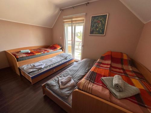 Postel nebo postele na pokoji v ubytování Villa Popovic - apartments Fruska gora