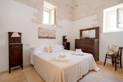 Ein Bett oder Betten in einem Zimmer der Unterkunft Trulli Lithos Suite