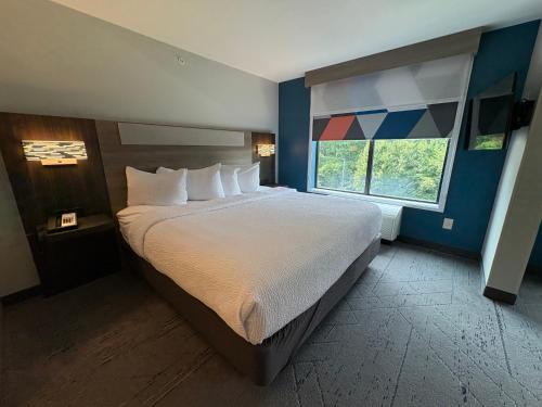 Кровать или кровати в номере Wingate by Wyndham State Arena Raleigh/Cary Hotel