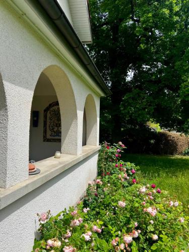 Κήπος έξω από το Charmante Villa mit Seeblick