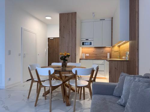 Η κουζίνα ή μικρή κουζίνα στο Mare Lux Seaside Apartment