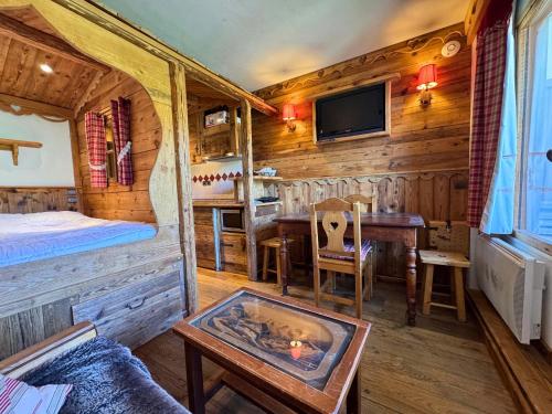 Studio avec lit clos savoyard et coin montagne au pied des pistes - FR-1-452-101