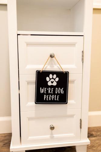 a drawer with a were dog people sign on it at Sailors Delight in Beaufort