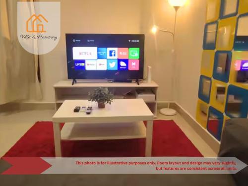 TV a/nebo společenská místnost v ubytování The Edge Suites - Cyber Prime Stay