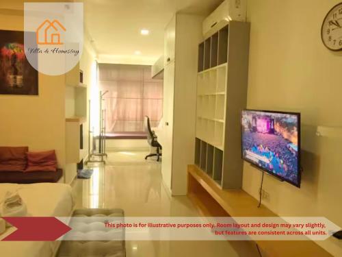 TV a/nebo společenská místnost v ubytování The Edge Suites - Cyber Prime Stay
