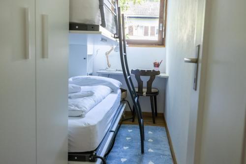 a room with a hospital bed and a window at Mountain View - Trek, Bike, Ski, Lake in Flims
