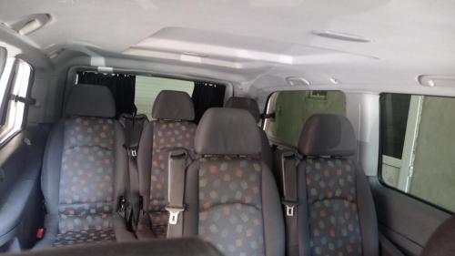 a view of the back seats of a van at Quba A-Frame near Lake & Forest in Quba