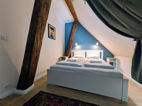 Postel nebo postele na pokoji v ubytování mg4 Apartments