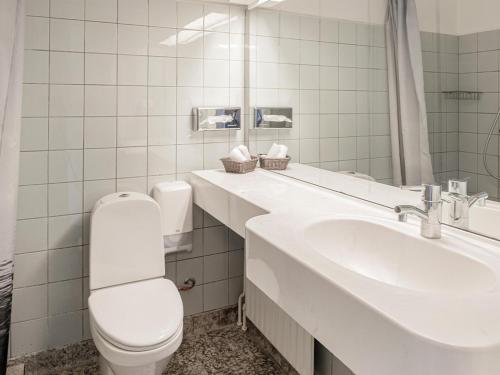 Koupelna v ubytování Hotel Nørherredhus