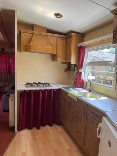Kuchyň nebo kuchyňský kout v ubytování Chalets für Handwerker