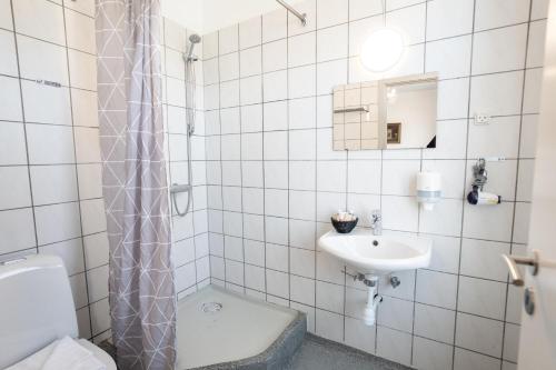 Et badeværelse på Hotel Postgaarden