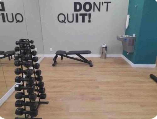 Das Fitnesscenter und/oder die Fitnesseinrichtungen in der Unterkunft Studio 206 - Para ate 4 Pessoas Próx ao Allianz Parque
