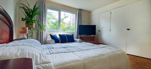Postel nebo postele na pokoji v ubytování Habitación Privada en Apartamento, Conquistadores