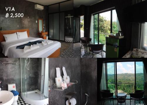 Koupelna v ubytování The Kiriwong Valley Villas & Restaurant เดอะคีรีวง วัลเลย์ วิลล่า แอนด์ เรสเตอรองท์