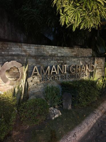 a sign for the amant grand entrance to the south entrance at Cozy Staycation Near Cebu Airport with Pool & Gym , Free Wifi in Pusok