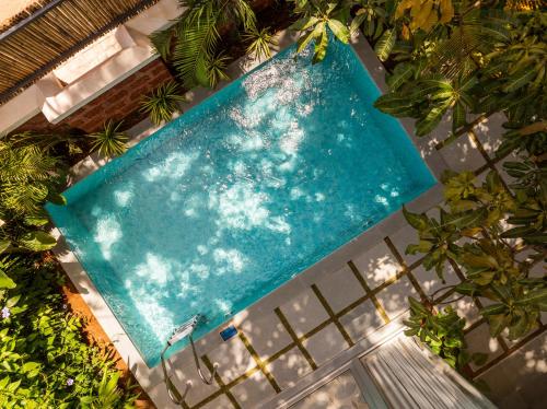 Πισίνα στο ή κοντά στο La Donaira 2 & 3 BHK Villas with Private Pool Garden & Kitchen 10 mins to Vagator & Morjim Beach