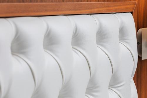 a close up of a white drawer in a hotel room at Bareti Boutique Estate in Kallithea Halkidikis