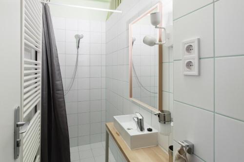 Koupelna v ubytování Avenue Hostel