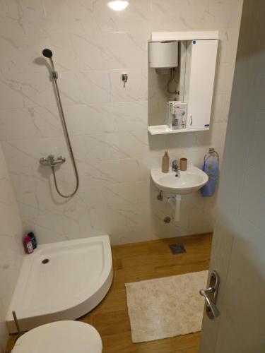 Koupelna v ubytování Apartman Jorgic