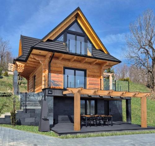 Malczykówka-luksusowy dom & SPA - jacuzzi, sauna, tężnia , z widokiem na Tatry